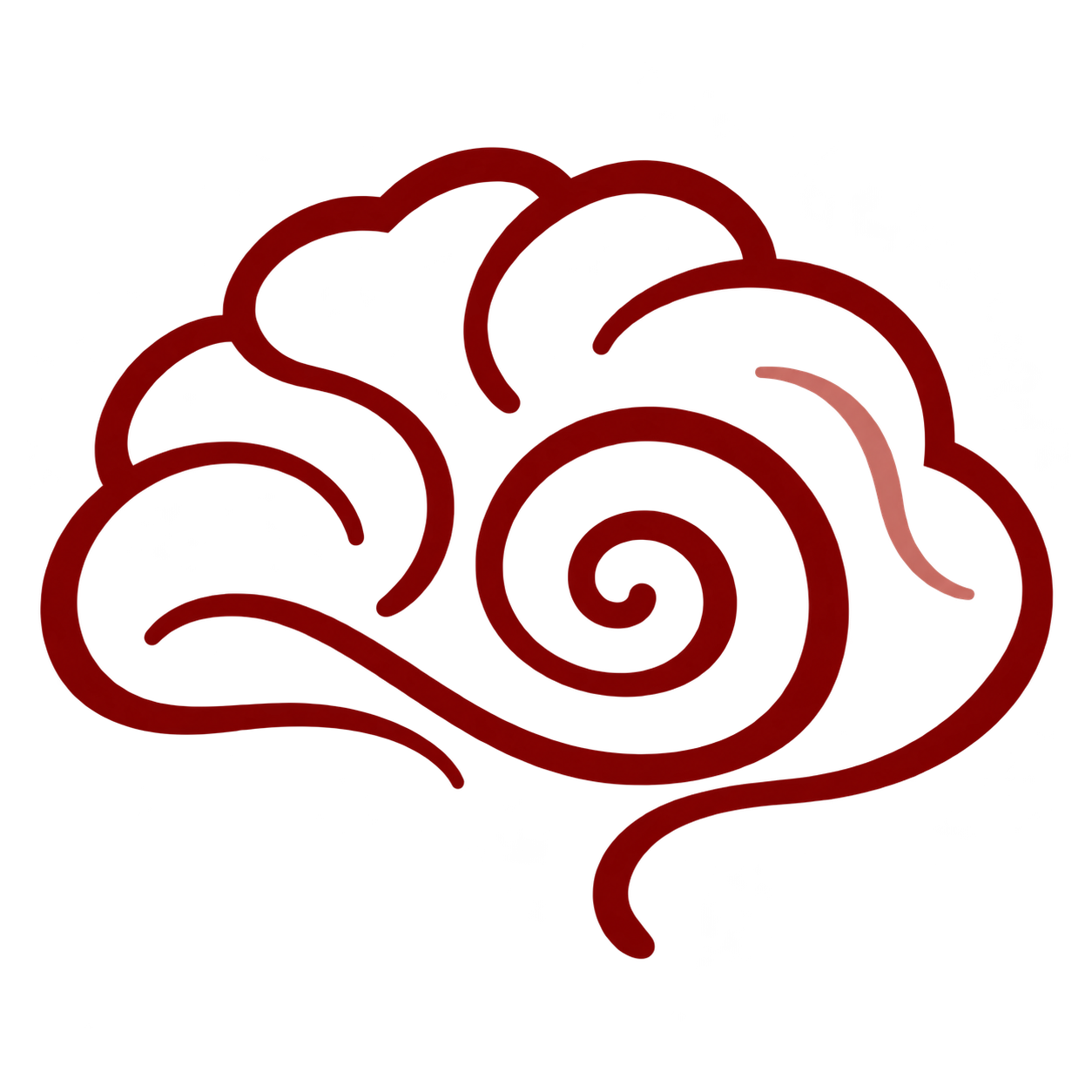 Il nuovo simbolo di Rallenta La Mente: un cervello con una spirale che richiama il rallentare